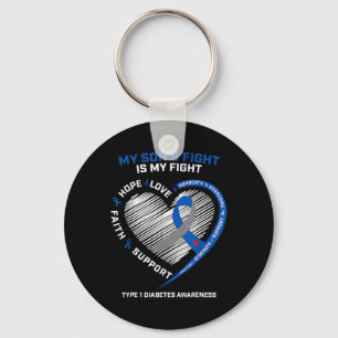T1d Mum My Son's Fight Is My Fight Type 1 Diabetes Key Ring