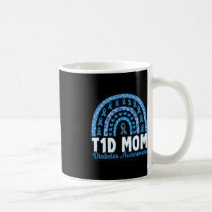 T1D Mum Rainbow Diabetes Awareness November Type 1 Coffee Mug