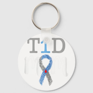 T1d Mum - Type 1 Diabetes Awareness Mummy 1 Key Ring