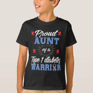 T1d Proud Aunt Diabetes Awareness Type 1 Insulin P T-Shirt