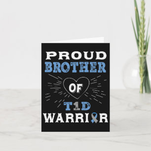 T1d Proud Brother Diabetes Awareness Type 1 Insuli Card