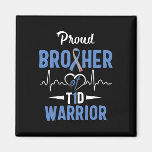 T1d Proud Brother Diabetes Awareness Type 1 Insuli Magnet