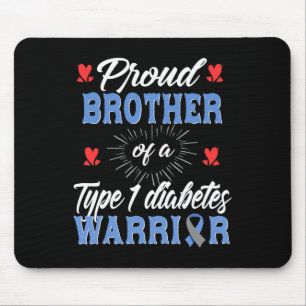 T1d Proud Brother Diabetes Awareness Type 1 Insuli Mouse Pad
