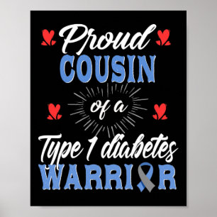 T1D Proud Cousin Diabetes Awareness Type 1 Insulin Poster