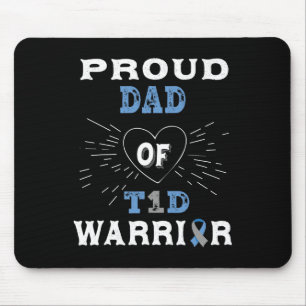 T1D Proud Dad Diabetes Awareness Type 1 Insulin Pa Mouse Pad
