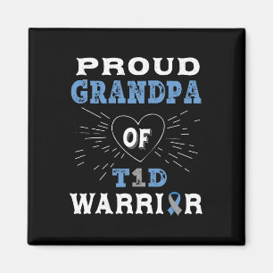 T1d Proud Grandpa Diabetes Awareness Type 1 Insuli Magnet