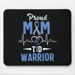 T1D Proud Mum Diabetes Awareness Type 1 Insulin Pa Mouse Pad