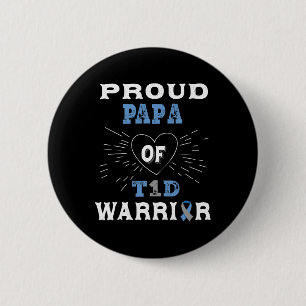 T1d Proud Papa Diabetes Awareness Type 1 Insulin P 6 Cm Round Badge