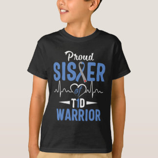 T1D Proud Sister Diabetes Awareness Type 1 Insulin T-Shirt
