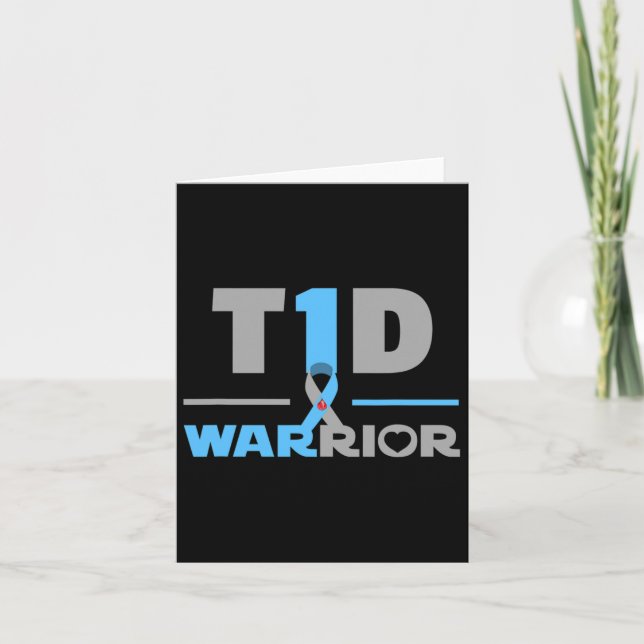 T1d Quote Fun Type 1 Diabetes  Card (Front)