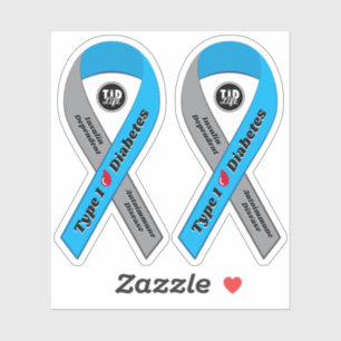 T1d Ribbon Stickers [3in x 3in]