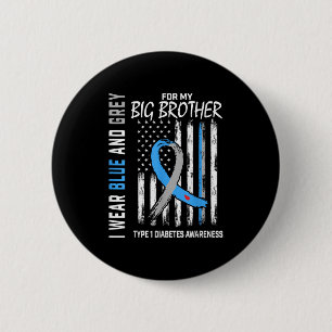 T1d Shirt Type 1 Diabetes Shirt Big Brother Type O 6 Cm Round Badge