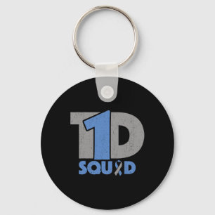 T1D Squad Diabetes Awareness - Type One Diabetic R Key Ring