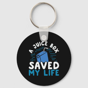T1D Type 1 Diabetes Awareness Juice Box Saved My L Key Ring