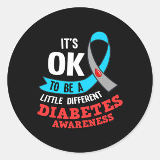 T1D Type 1 Diabetes Gift Diabetic Awareness 1 Classic Round Sticker