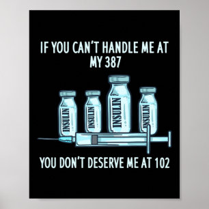 T1d Type 1 Diabetes Insulin Gift Diabetic Awarenes Poster