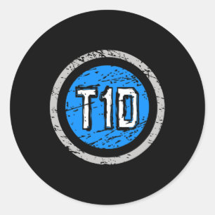 T1D Type 1 Superhero Emblem Diabetes Awareness  Classic Round Sticker