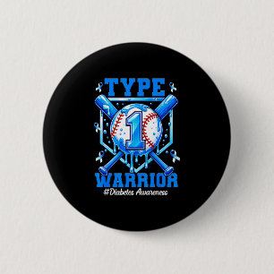 T1d warrior baseball drip diabetes awareness men 6 cm round badge