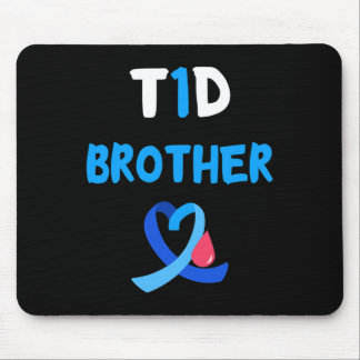 T1D Warrior Brother Diabetes Awareness Squad Suppo Mouse Pad