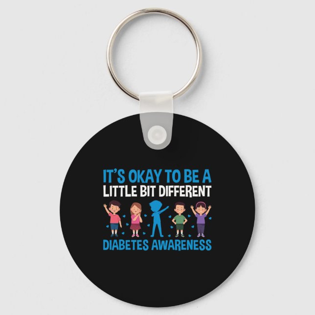 T1d Warrior Diabetes Support Diabetes Awareness  Key Ring (Front)