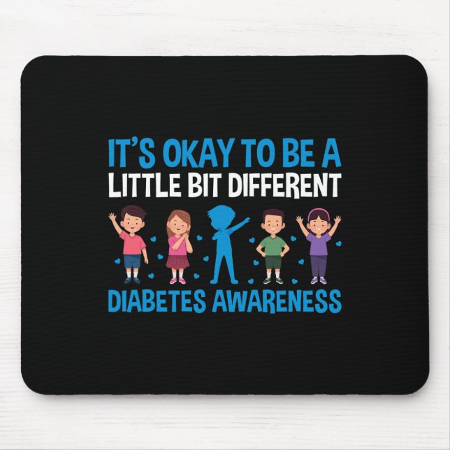 T1D Warrior Diabetes Support Diabetes Awareness  Mouse Pad (Front)