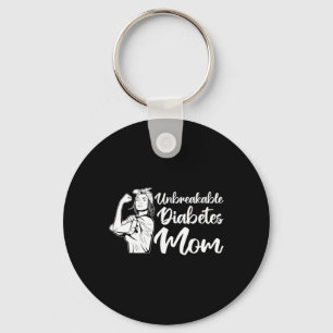 T1D Warrior Unbreakable Diabetes Mum Diabetes Awar Key Ring