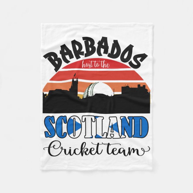T20 Cricket Rdos Host To The Scotland Cricket Team Fleece Blanket (Front)