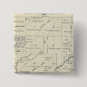 T20S R23E Tulare County Section Map 15 Cm Square Badge
