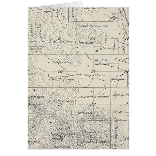 T20S R29E Tulare County Section Map (Front)