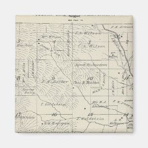 T20S R29E Tulare County Section Map Magnet
