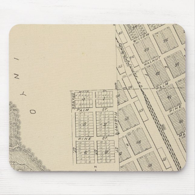 T2124S R3637E Tulare County Section Map Mouse Pad (Front)