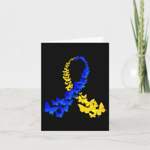 T21 Butterfly World Down Syndrome Day Women Kids Card
