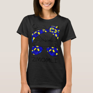 T21 MOM LIFE Down Syndrome Awareness Messy Bun T-Shirt
