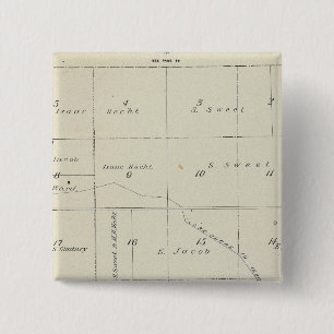 T21S R22E Tulare County Section Map 15 Cm Square Badge