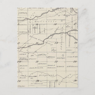 T21S R25E Tulare County Section Map Postcard