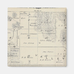 T21S R28E Tulare County Section Map Magnet