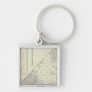 T2223S R1617E Tulare County Section Map Key Ring