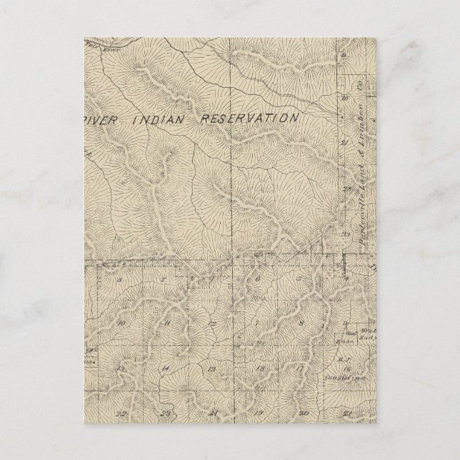 T2223S R3031E Tulare County Section Map Postcard (Front)