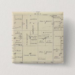 T22S R24E Tulare County Section Map 15 Cm Square Badge