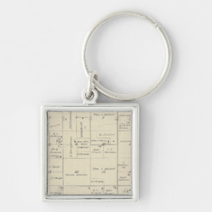 T22S R24E Tulare County Section Map Key Ring