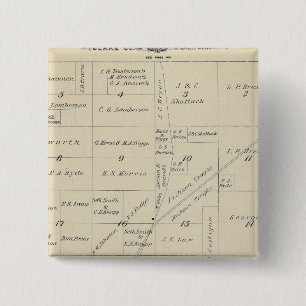 T23S R23E Tulare County Section Map 15 Cm Square Badge