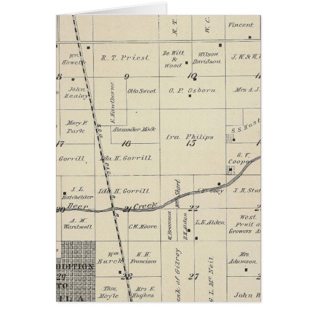 T23S R25E Tulare County Section Map (Front)