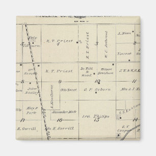 T23S R25E Tulare County Section Map Magnet
