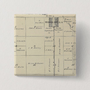 T23S R27E Tulare County Section Map 15 Cm Square Badge