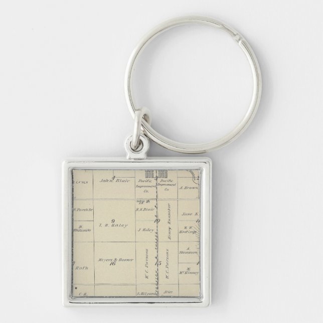 T23S R27E Tulare County Section Map Key Ring (Front)