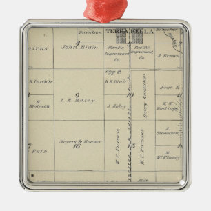 T23S R27E Tulare County Section Map Metal Tree Decoration