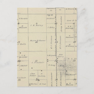 T23S R27E Tulare County Section Map Postcard
