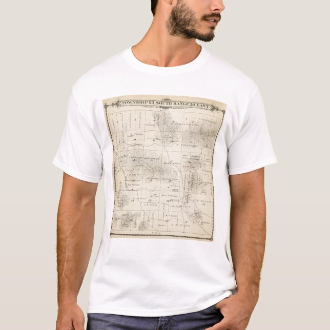 T23S R28E Tulare County Section Map T-Shirt (Front)