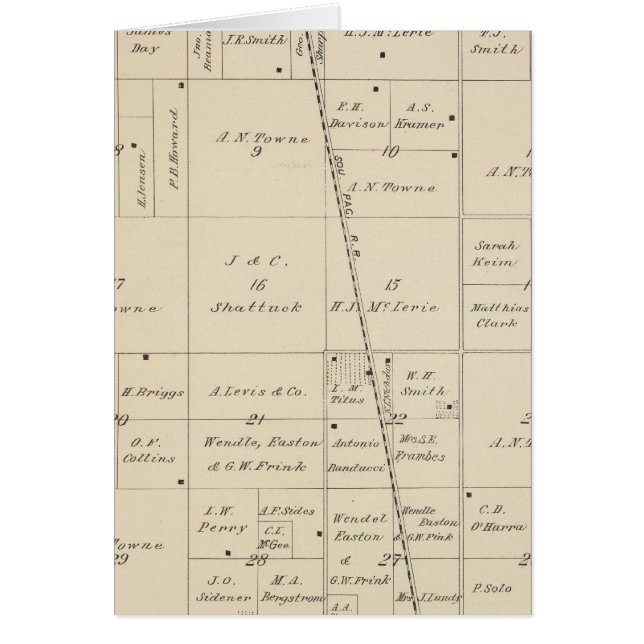 T24S R25E Tulare County Section Map (Front)