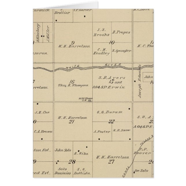 T24S R26E Tulare County Section Map (Front)